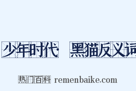 少年时代·黑猫反义词是什么意思的图片